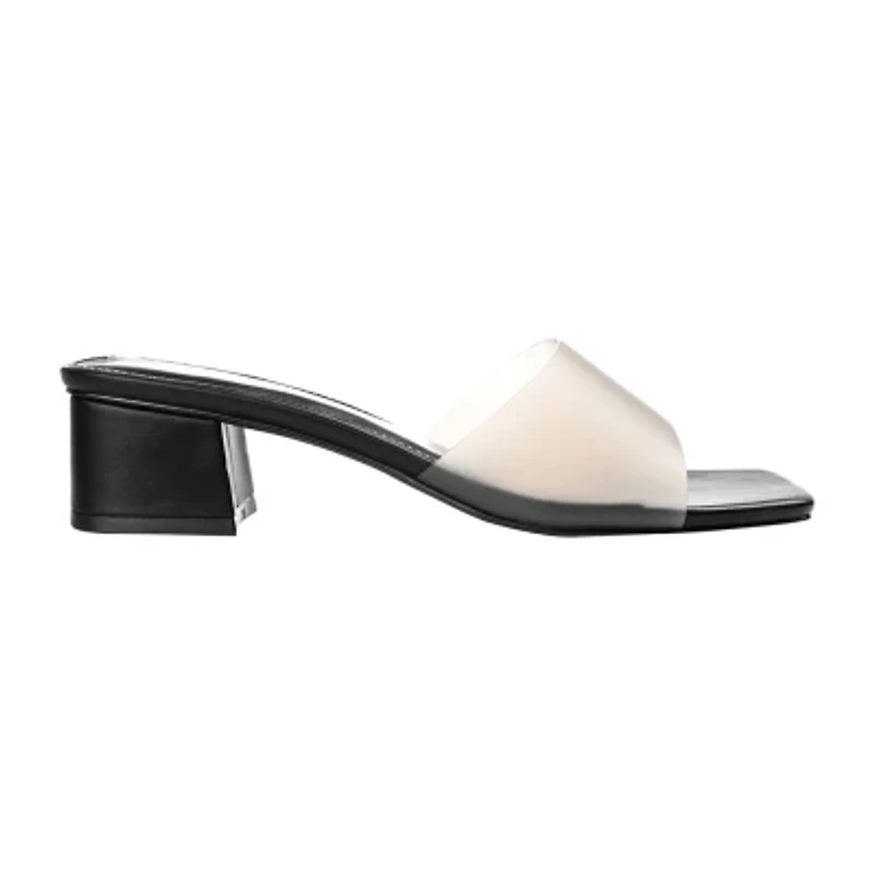 Journee Collection Jaydin Womens Round Open Toe Block Heel Pumps