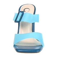 Journee Collection Luca Womens Round Open Toe Block Heel Pumps