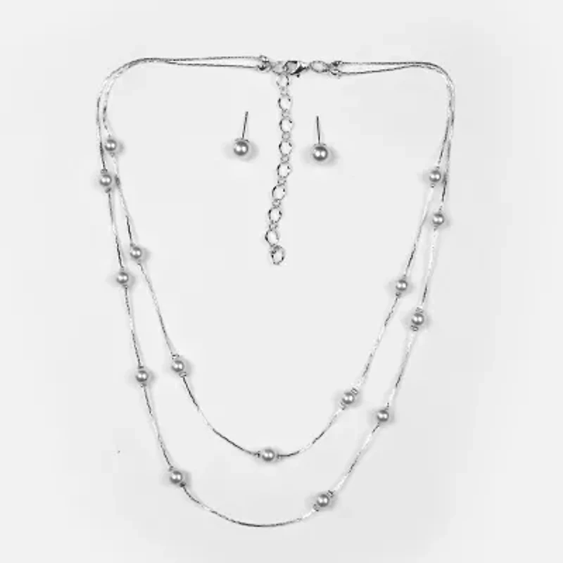 Vieste Rosa Womens Simulated Pearl 2-pc. Jewelry Set