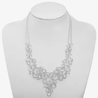 Monet Jewelry Timeless Silver Tone Womens 19 Inch Statement Necklace