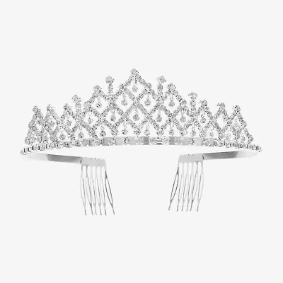Monet Jewelry Silver Tone Crystal Tiara