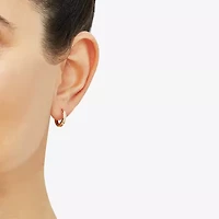 Womens 14K Gold 13.8mm Round Hoop Earrings