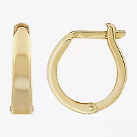 Womens 14K Gold 13.8mm Round Hoop Earrings