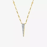 Diamond Addiction Womens 1/10 CT. T.W. Natural White Sterling Silver 18 Inch Pendant Necklace