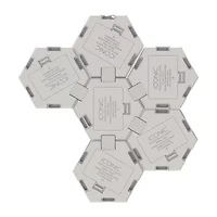 Iconic HexGlow Tile Lights, Six Hexagonal Lights with Full RGB Spectrum LEDs and Touch Controls