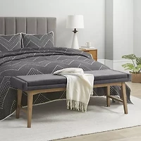 INK+IVY April Mid-Century Upholstered Bench