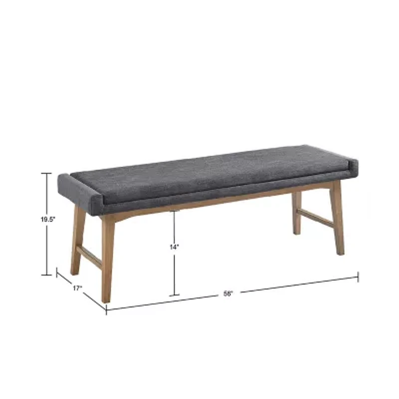 INK+IVY April Mid-Century Upholstered Bench