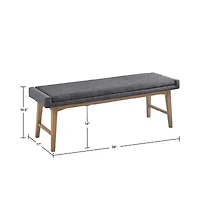 INK+IVY April Mid-Century Upholstered Bench