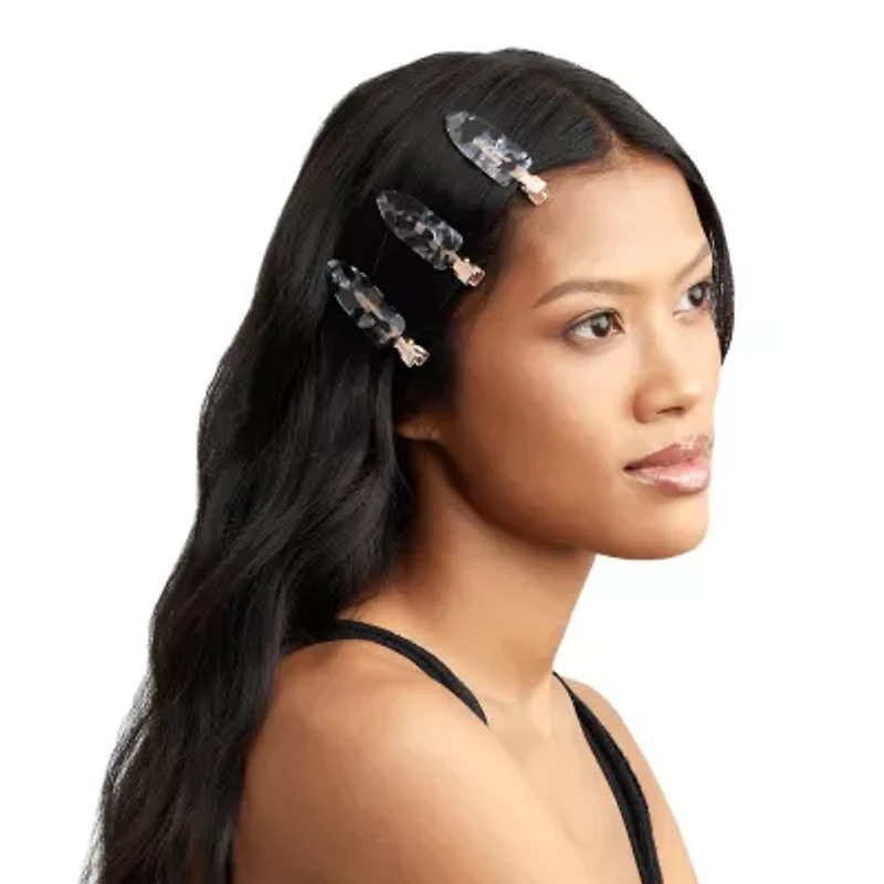 Kitsch Eco Friendly Creaseless Clip 4pc Set Black Terrazzo