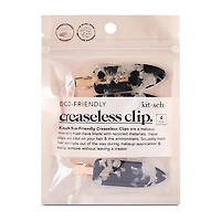Kitsch Eco Friendly Creaseless Clip 4pc Set Black Terrazzo