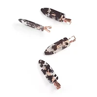 Kitsch Eco Friendly Creaseless Clip 4pc Set Black Terrazzo