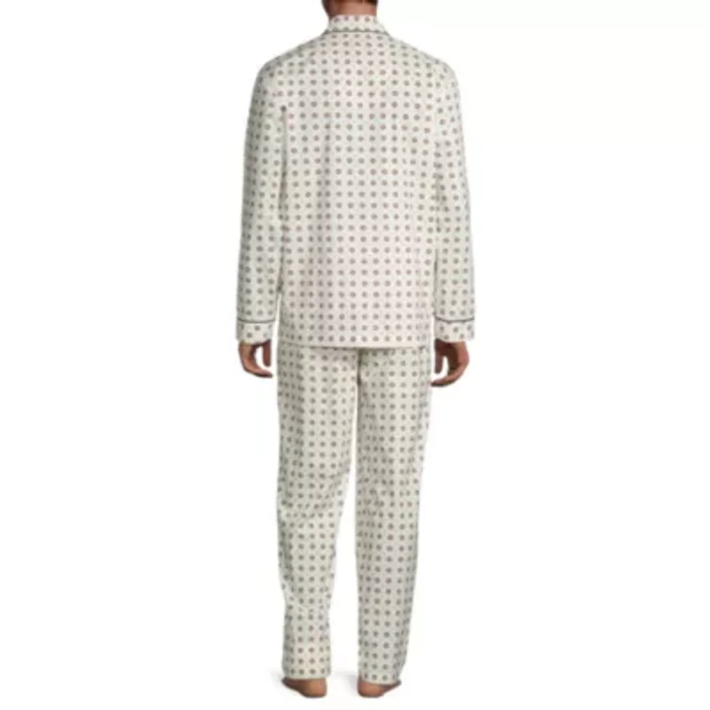 Stafford Modal Mens Long Sleeve 2-pc. Pajama Sets