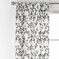 Linden Street Jameson Cotton Print Rod Pocket Sheer Single Curtain Panel