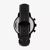 Timex Chicago Chrono Mens Chronograph Black Leather Strap Watch Tw2u39200vq