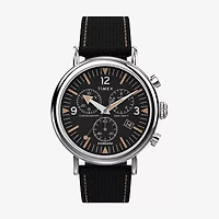 Timex Standard Chrono Mens Chronograph Black Strap Watch Tw2v43700vq