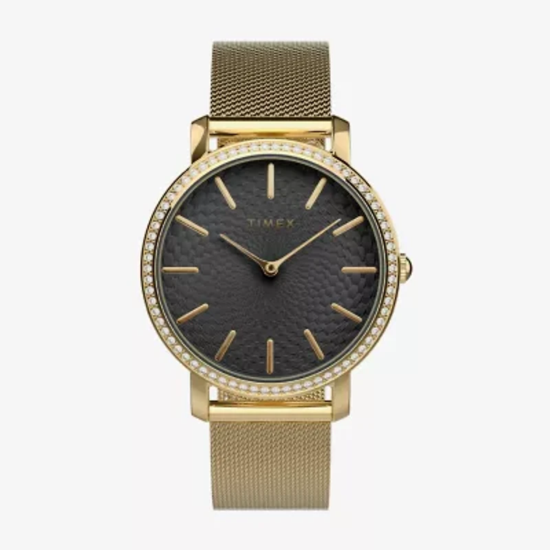 Timex Transcend Womens Gold Tone Stainless Steel Bracelet Watch Tw2v52300vq