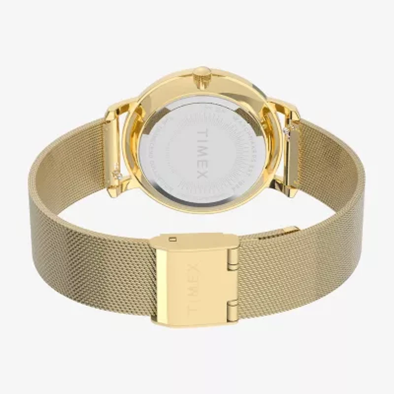 Timex Transcend Womens Gold Tone Stainless Steel Bracelet Watch Tw2v52300vq
