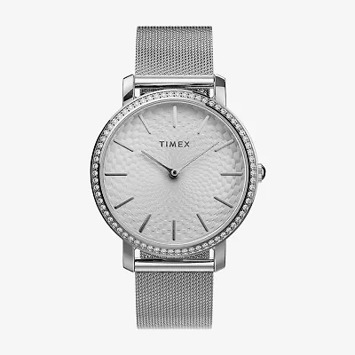 Timex Transcend Womens Silver Tone Stainless Steel Bracelet Watch Tw2v52400vq