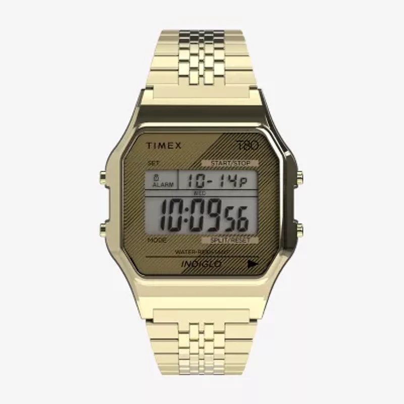 Timex Unisex Adult Gold Tone Stainless Steel Bracelet Watch Tw2r79200yb