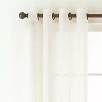 Home Expressions Crushed Voile Grommet Top Sheer Single Curtain Panel