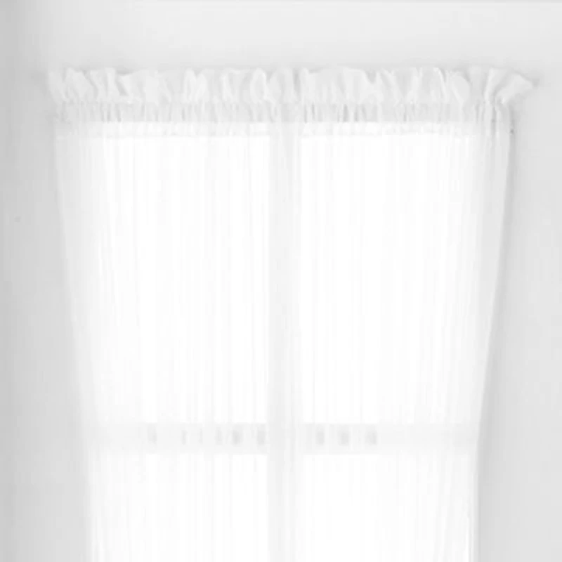 Liz Claiborne Lisette Sheer Rod Pocket Single Door Panel Curtain