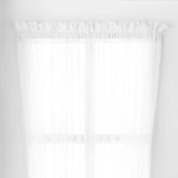 Liz Claiborne Lisette Sheer Rod Pocket Single Door Panel Curtain