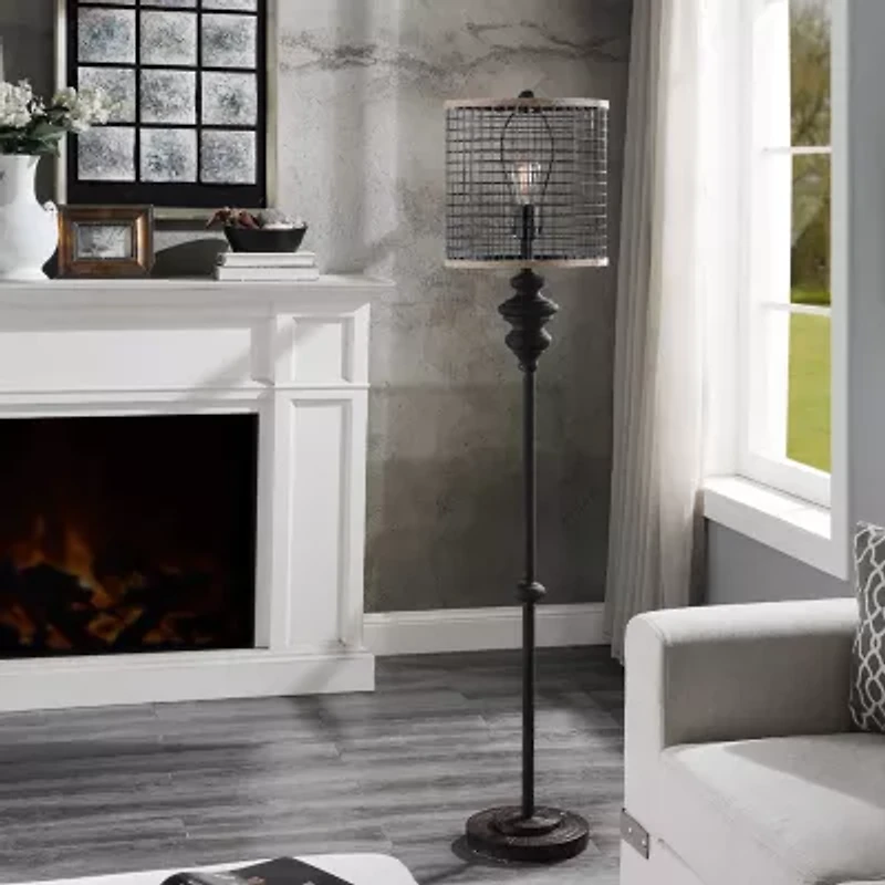 Stylecraft Black Floor Lamp