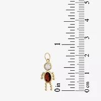 10K Gold January Birthstone Babies Boy Charm