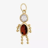 10K Gold January Birthstone Babies Boy Charm