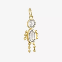 10K Gold April Birthstone Babies Boy Charm