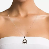 Rose 'N Chocolate Heart Crystal Pendant Necklace