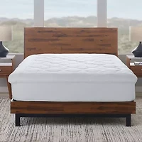 Ella Jayne Lofty 100% Cotton Plush Gel Fiber Filled Mattress Topper