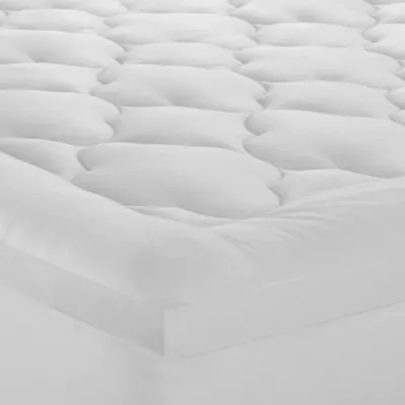 Ella Jayne Lofty 100% Cotton Plush Gel Fiber Filled Mattress Topper