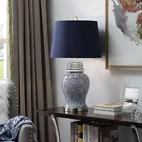 Stylecraft 17 W Blue Ivy Ceramic Table Lamp