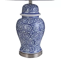 Stylecraft 17 W Blue Ivy Ceramic Table Lamp