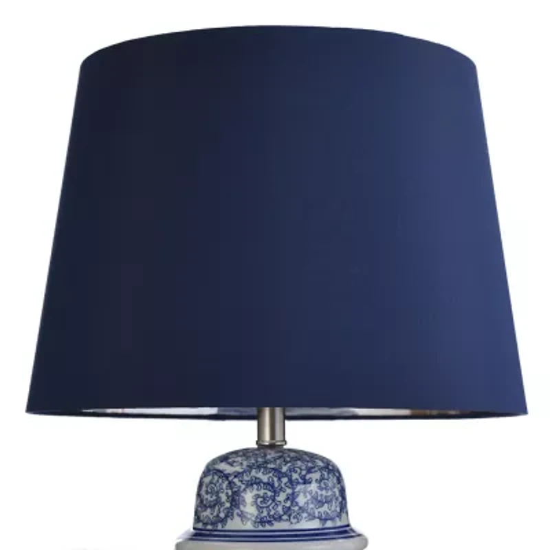 Stylecraft 17 W Blue Ivy Ceramic Table Lamp