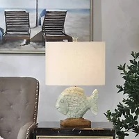 Stylecraft 17 W Ocean Blue Table Lamp