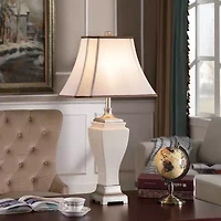 Stylecraft Cream Crackle Ceramic Table Lamp