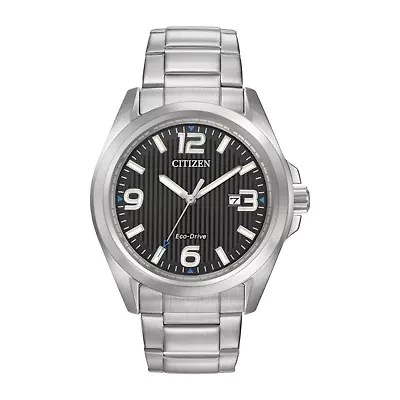 Citizen Chandler Mens Silver Tone Stainless Steel Bracelet Watch Aw1430-86e