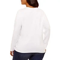 St. John's Bay® Long Sleeve Crewneck Tee - Plus