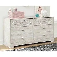 Signature Design by Ashley® Paxberry White Aged Pine 6-Drawer Dresser