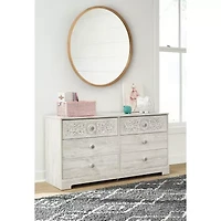 Signature Design by Ashley® Paxberry White Aged Pine 6-Drawer Dresser