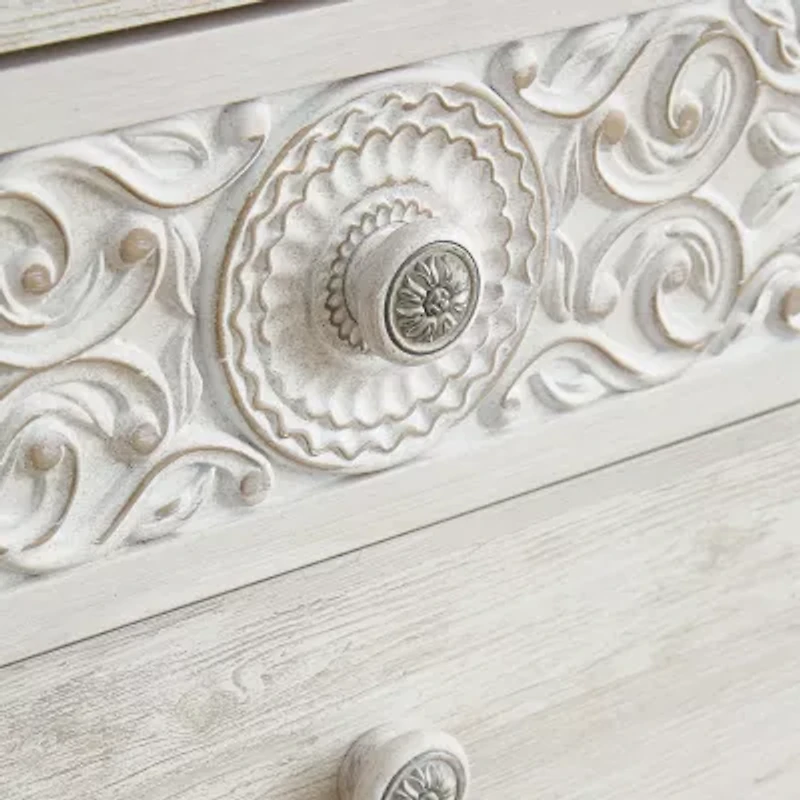 Signature Design by Ashley® Paxberry White Aged Pine 6-Drawer Dresser
