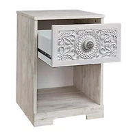 Signature Design by Ashley® Paxberry White Aged Pine 1-Drawer Nightstand
