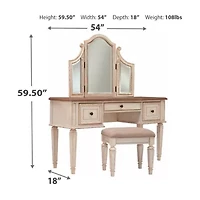 Signature Design by Ashley Realyn 2-pc. Vanity Set in Chipped White