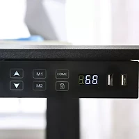 Jessenia Office Collection Adjustable Height Computer Desk