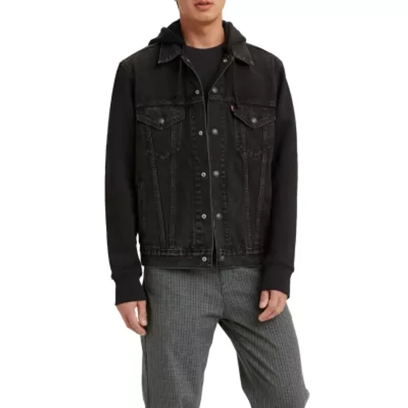 Levi's Hybrid Hoodie Mens Denim Hooded Lightweight Trucker Jacket