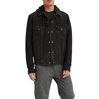 Levi's Hybrid Hoodie Mens Denim Hooded Lightweight Trucker Jacket