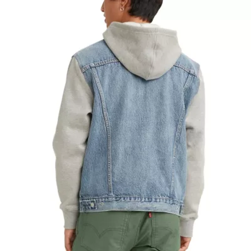 Levi's® Hybrid Hoodie Mens Denim Hooded Lightweight Trucker Jacket