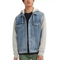 Levi's® Hybrid Hoodie Mens Denim Hooded Lightweight Trucker Jacket